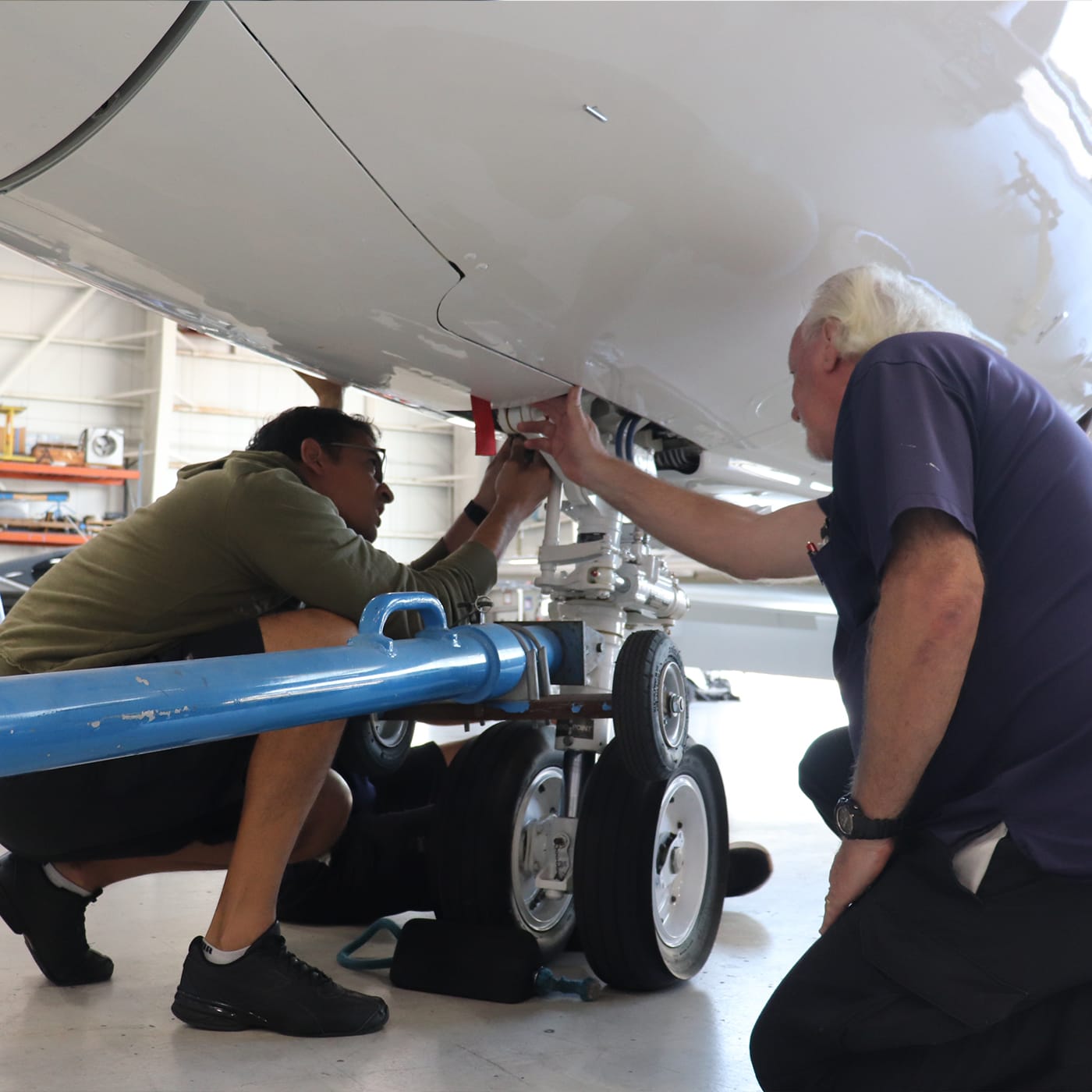 Hawker Aircraft technicians servicing
