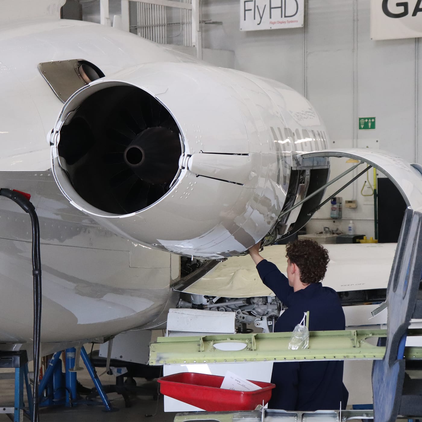 Hawker Aircraft technician servicing