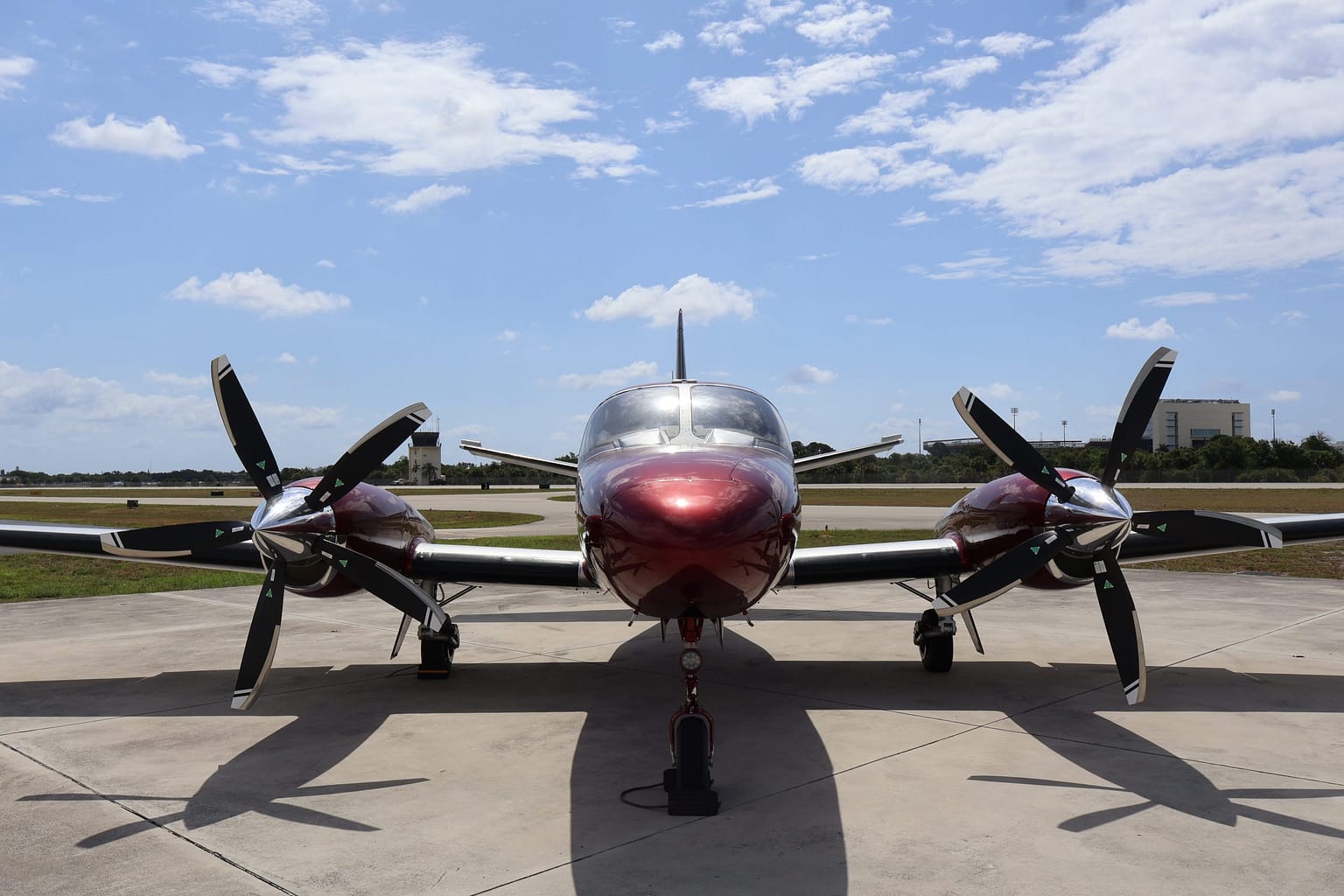 Exterior of 441 conquest ii cessna aircraft front