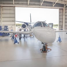 exterior of jet aircraft small