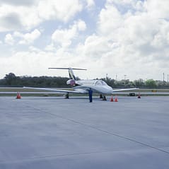 exterior of jet aircraft small