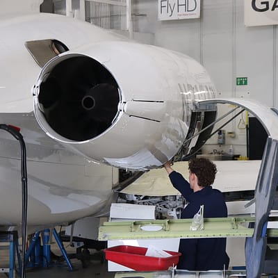 Hawker Aircraft technician servicing