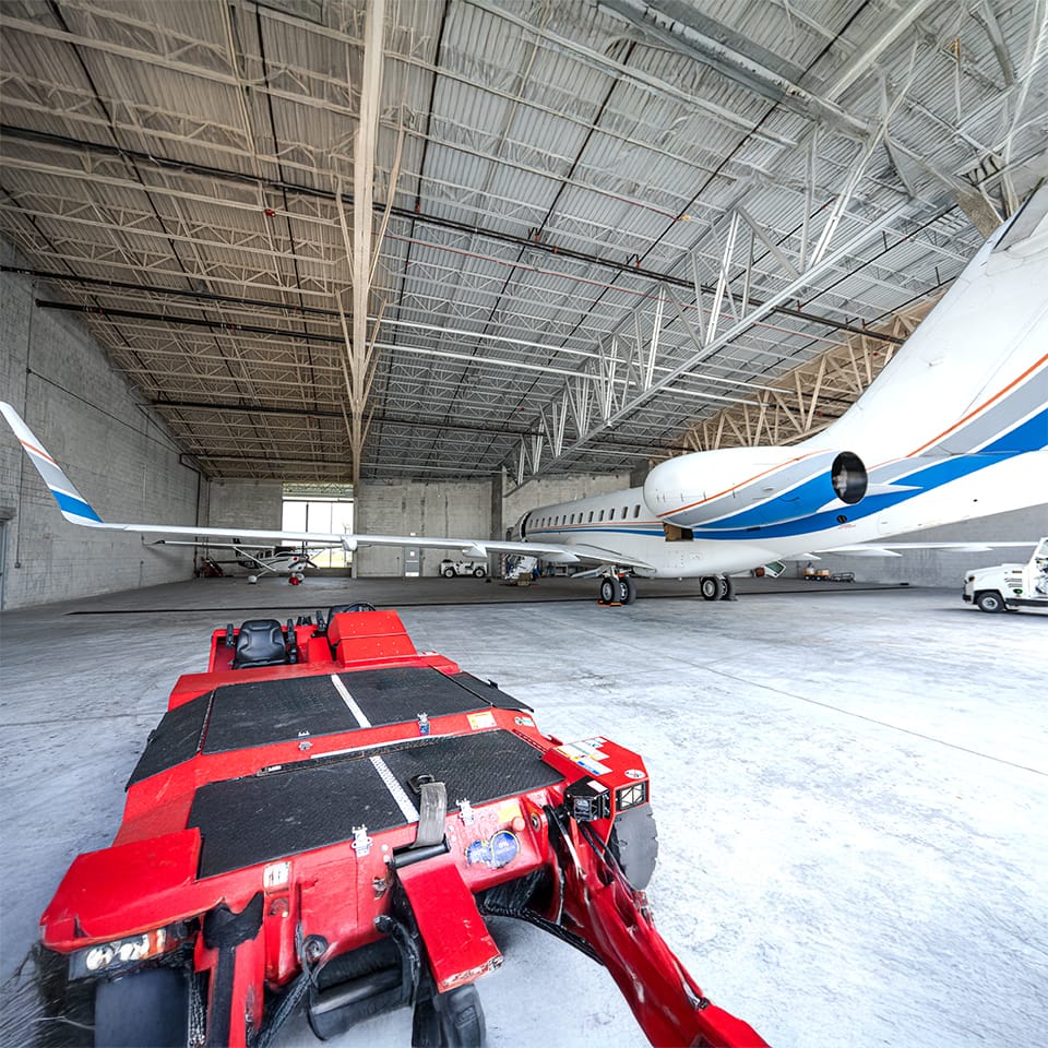 Global Express jet back side view