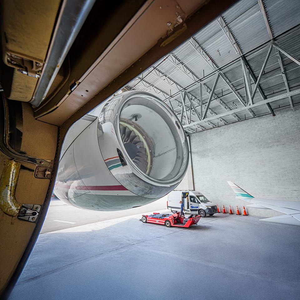 Global Express jet compartment view